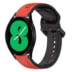 For Samsung Galaxy Watch 4 44mm / Red+Black