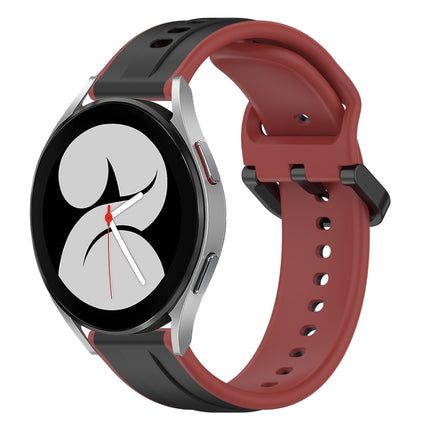 20mm Convex Loop Two-Color Silicone Watch Band, For Samsung Galaxy Watch 4 44mm, For Samsung Galaxy Watch 4 40mm