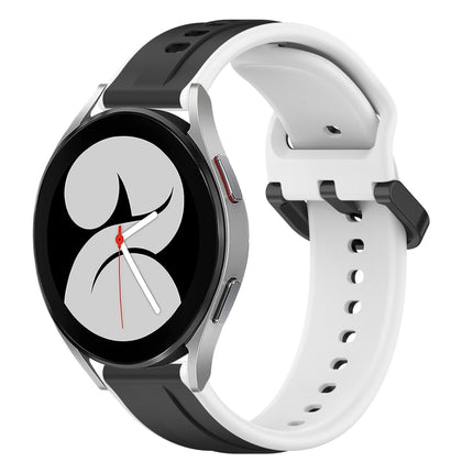 20mm Convex Loop Two-Color Silicone Watch Band, For Samsung Galaxy Watch 4 44mm, For Samsung Galaxy Watch 4 40mm