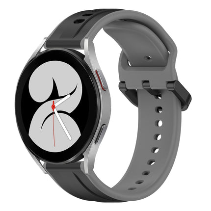 20mm Convex Loop Two-Color Silicone Watch Band, For Samsung Galaxy Watch 4 44mm, For Samsung Galaxy Watch 4 40mm