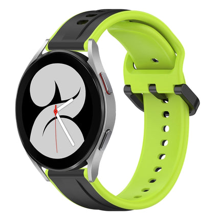 20mm Convex Loop Two-Color Silicone Watch Band, For Samsung Galaxy Watch 4 44mm, For Samsung Galaxy Watch 4 40mm