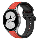 For Samsung Galaxy Watch 4 40mm / Red+Black