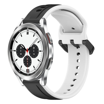 20mm Convex Loop Two-Color Silicone Watch Band, For Samsung  Galaxy Watch 4 Classic 42mm, For Samsung  Galaxy Watch 4 Classic 46mm