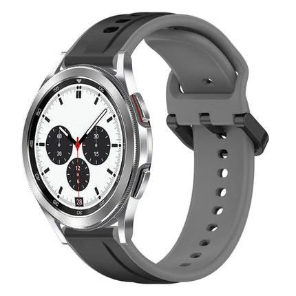 20mm Convex Loop Two-Color Silicone Watch Band, For Samsung  Galaxy Watch 4 Classic 42mm, For Samsung  Galaxy Watch 4 Classic 46mm