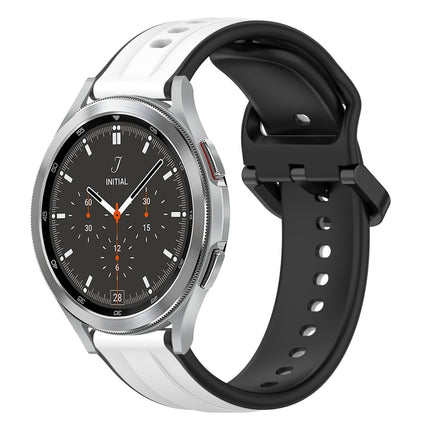 20mm Convex Loop Two-Color Silicone Watch Band, For Samsung  Galaxy Watch 4 Classic 42mm, For Samsung  Galaxy Watch 4 Classic 46mm