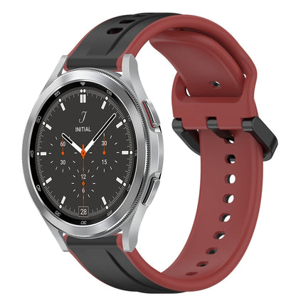 20mm Convex Loop Two-Color Silicone Watch Band, For Samsung  Galaxy Watch 4 Classic 42mm, For Samsung  Galaxy Watch 4 Classic 46mm