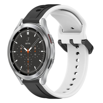 20mm Convex Loop Two-Color Silicone Watch Band, For Samsung  Galaxy Watch 4 Classic 42mm, For Samsung  Galaxy Watch 4 Classic 46mm
