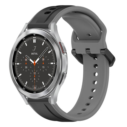 20mm Convex Loop Two-Color Silicone Watch Band, For Samsung  Galaxy Watch 4 Classic 42mm, For Samsung  Galaxy Watch 4 Classic 46mm