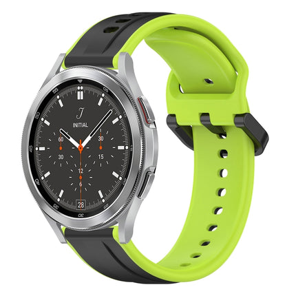 20mm Convex Loop Two-Color Silicone Watch Band, For Samsung  Galaxy Watch 4 Classic 42mm, For Samsung  Galaxy Watch 4 Classic 46mm