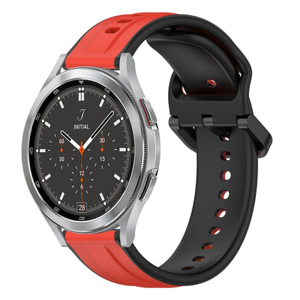 20mm Convex Loop Two-Color Silicone Watch Band, For Samsung  Galaxy Watch 4 Classic 42mm, For Samsung  Galaxy Watch 4 Classic 46mm