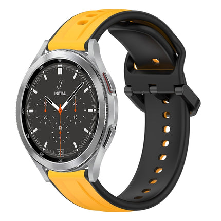 20mm Convex Loop Two-Color Silicone Watch Band, For Samsung  Galaxy Watch 4 Classic 42mm, For Samsung  Galaxy Watch 4 Classic 46mm