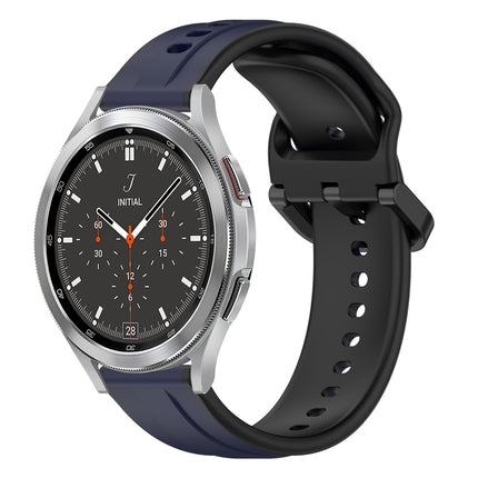 20mm Convex Loop Two-Color Silicone Watch Band, For Samsung  Galaxy Watch 4 Classic 42mm, For Samsung  Galaxy Watch 4 Classic 46mm