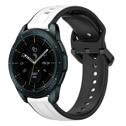 20mm Convex Loop Two-Color Silicone Watch Band, For Samsung Galaxy Watch 42mm, For Samsung Galaxy Watch 6 44mm