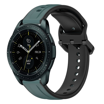 20mm Convex Loop Two-Color Silicone Watch Band, For Samsung Galaxy Watch 42mm, For Samsung Galaxy Watch 6 44mm