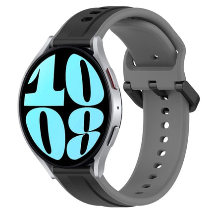 20mm Convex Loop Two-Color Silicone Watch Band, For Samsung Galaxy Watch 42mm, For Samsung Galaxy Watch 6 44mm