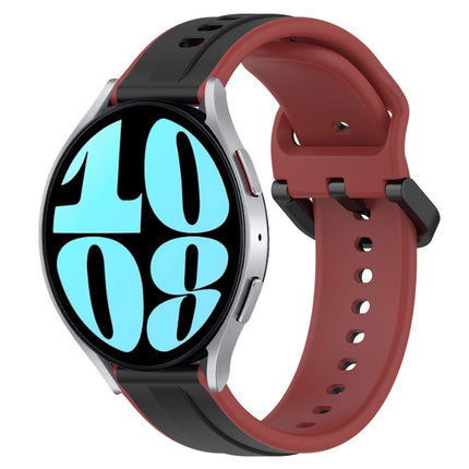 20mm Convex Loop Two-Color Silicone Watch Band, For Samsung Galaxy Watch 6 40mm, For Samsung Galaxy Watch 6 Classic 43mm