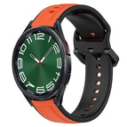 For Samsung Galaxy Watch 6 Classic 43mm / Orange+Black