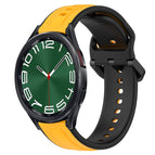 For Samsung Galaxy Watch 6 Classic 43mm / Yellow+Black