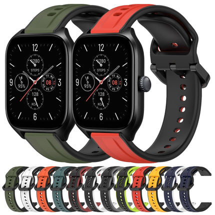 20mm Convex Loop Two-Color Silicone Watch Band, For Amazfit GTS 4, For Amazfit GTS 3