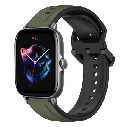 20mm Convex Loop Two-Color Silicone Watch Band, For Amazfit GTS 4, For Amazfit GTS 3