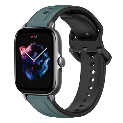 20mm Convex Loop Two-Color Silicone Watch Band, For Amazfit GTS 4, For Amazfit GTS 3