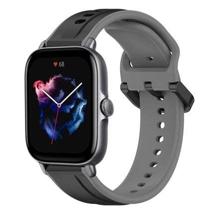 20mm Convex Loop Two-Color Silicone Watch Band, For Amazfit GTS 4, For Amazfit GTS 3