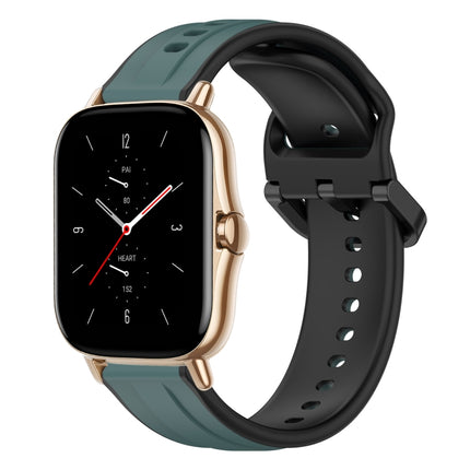 20mm Convex Loop Two-Color Silicone Watch Band, For Amazfit GTS 2, For Amazfit GTS