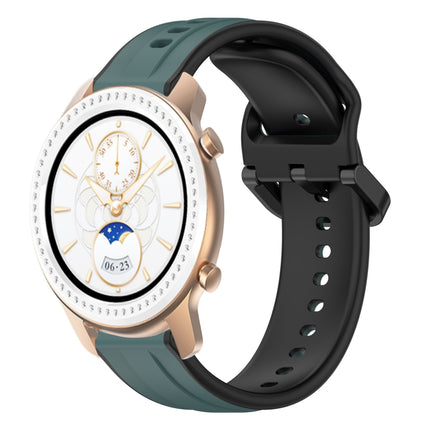 20mm Convex Loop Two-Color Silicone Watch Band, For Amazfit GTR 42MM, For Amazfit Pop Pro