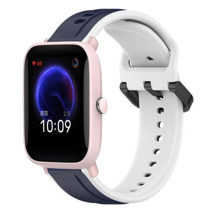 20mm Convex Loop Two-Color Silicone Watch Band, For Amazfit GTR 42MM, For Amazfit Pop Pro