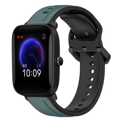 20mm Convex Loop Two-Color Silicone Watch Band, For Amazfit Pop, For Amazfit GTS 4 Mini