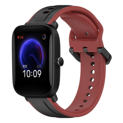 20mm Convex Loop Two-Color Silicone Watch Band, For Amazfit Pop, For Amazfit GTS 4 Mini