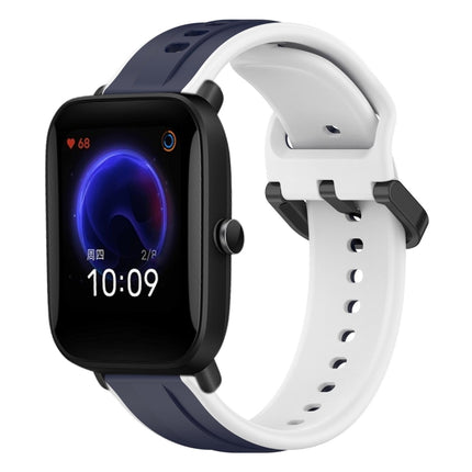 20mm Convex Loop Two-Color Silicone Watch Band, For Amazfit Pop, For Amazfit GTS 4 Mini
