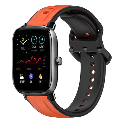 20mm Convex Loop Two-Color Silicone Watch Band, For Amazfit Pop, For Amazfit GTS 4 Mini