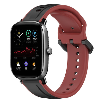 20mm Convex Loop Two-Color Silicone Watch Band, For Amazfit Pop, For Amazfit GTS 4 Mini