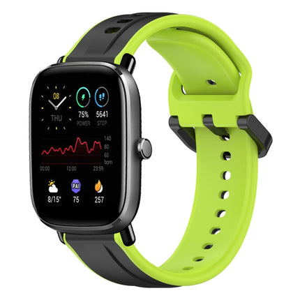 20mm Convex Loop Two-Color Silicone Watch Band, For Amazfit Pop, For Amazfit GTS 4 Mini