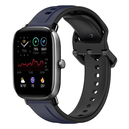20mm Convex Loop Two-Color Silicone Watch Band, For Amazfit Pop, For Amazfit GTS 4 Mini