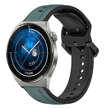 20mm Convex Loop Two-Color Silicone Watch Band, For Huawei Watch GT3 Pro 43mm, For Huawei Watch GT3 42mm