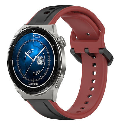 20mm Convex Loop Two-Color Silicone Watch Band, For Huawei Watch GT3 Pro 43mm, For Huawei Watch GT3 42mm