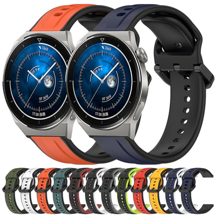 20mm Convex Loop Two-Color Silicone Watch Band, For Huawei Watch GT3 Pro 43mm, For Huawei Watch GT3 42mm