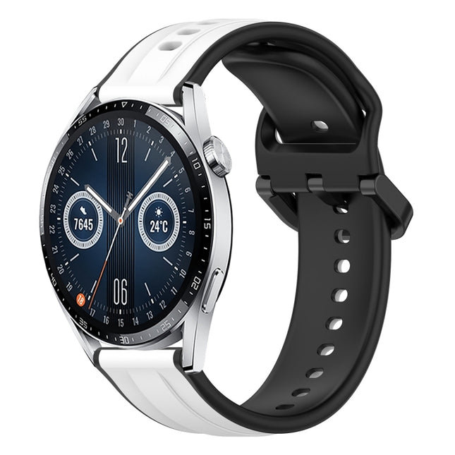 20mm Convex Loop Two-Color Silicone Watch Band, For Huawei Watch GT3 Pro 43mm, For Huawei Watch GT3 42mm