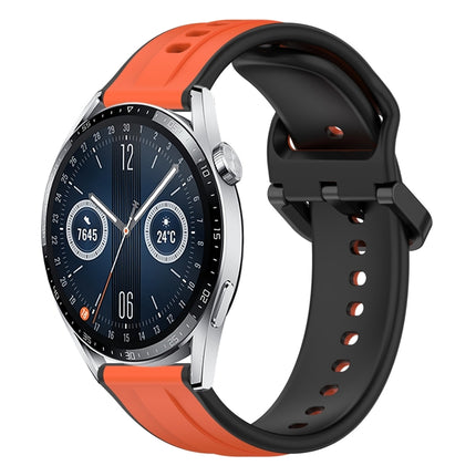 20mm Convex Loop Two-Color Silicone Watch Band, For Huawei Watch GT3 Pro 43mm, For Huawei Watch GT3 42mm
