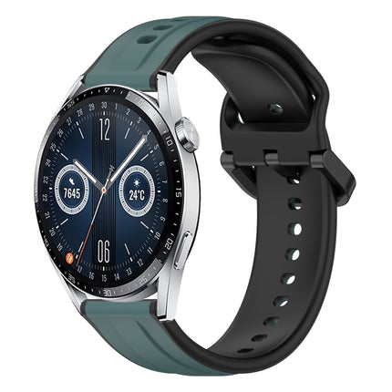 20mm Convex Loop Two-Color Silicone Watch Band, For Huawei Watch GT3 Pro 43mm, For Huawei Watch GT3 42mm