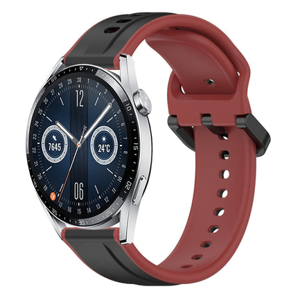 20mm Convex Loop Two-Color Silicone Watch Band, For Huawei Watch GT3 Pro 43mm, For Huawei Watch GT3 42mm