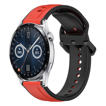 20mm Convex Loop Two-Color Silicone Watch Band, For Huawei Watch GT3 Pro 43mm, For Huawei Watch GT3 42mm