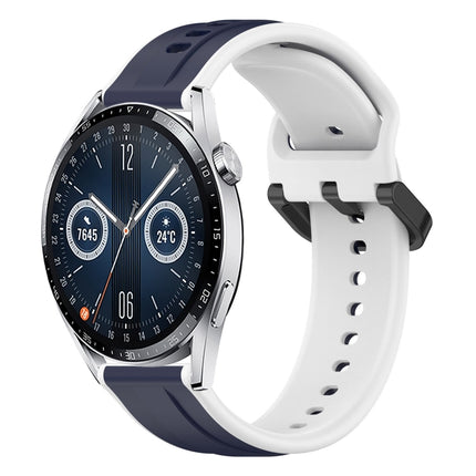 20mm Convex Loop Two-Color Silicone Watch Band, For Huawei Watch GT3 Pro 43mm, For Huawei Watch GT3 42mm