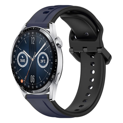 20mm Convex Loop Two-Color Silicone Watch Band, For Huawei Watch GT3 Pro 43mm, For Huawei Watch GT3 42mm