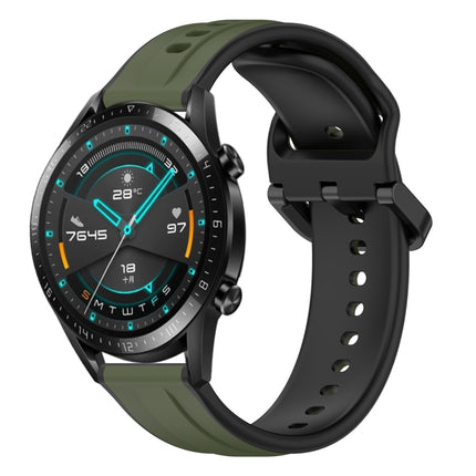 20mm Convex Loop Two-Color Silicone Watch Band, For Huawei Watch GT2 42mm, For Huawei Watch 2