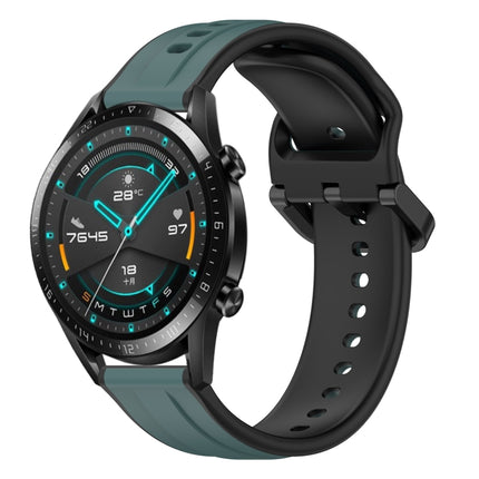 20mm Convex Loop Two-Color Silicone Watch Band, For Huawei Watch GT2 42mm, For Huawei Watch 2