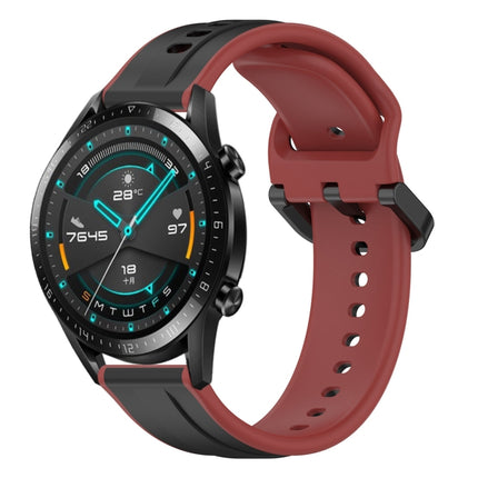 20mm Convex Loop Two-Color Silicone Watch Band, For Huawei Watch GT2 42mm, For Huawei Watch 2