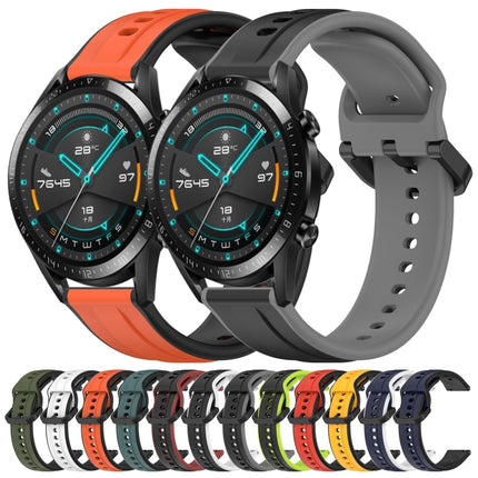 20mm Convex Loop Two-Color Silicone Watch Band, For Huawei Watch GT2 42mm, For Huawei Watch 2